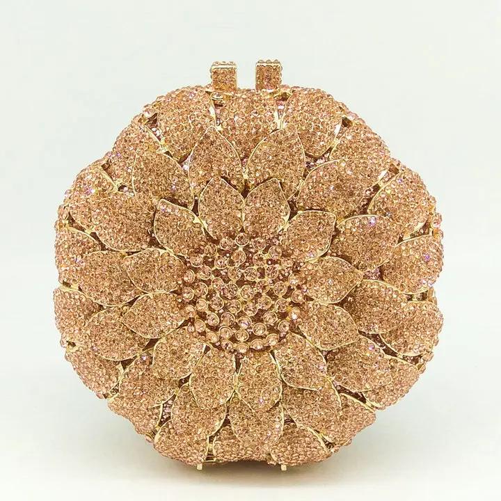 Boutique De FGG Round Sunflower Women Crystal Clutch Bag Rhinestone Purses and Handbags Wedding Party Flower Evening Clutch Bag Mini Size
Boutique De FGG Round Sunflower Women Crystal Clutch Bag Rhinestone Purses and Handbags Wedding Party Flower Evening Clutch Bag Mini Size
