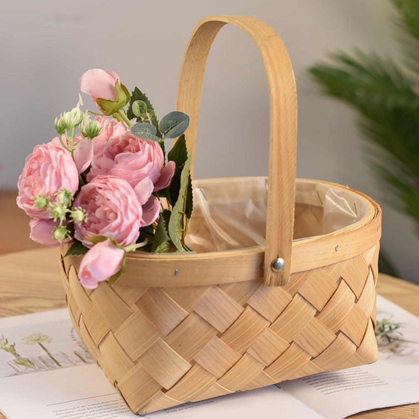 Retro Style Rattan Flower Basket with Handle Container Sundries Organizer Bin for Indoor Outdoor, 25cmx20cmx11cm
Retro Style Rattan Flower Basket with Handle Container Sundries Organizer Bin for Indoor Outdoor, 25cmx20cmx11cm
