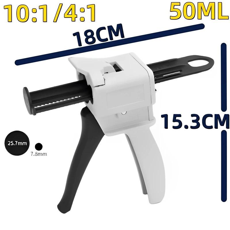AB Epoxy Glue Gun 50ml Cartridge Applicator Universal Two-Component Handle Sealant Glue Gun Fit for Mixed 1:1/2:1 AB
AB Epoxy Glue Gun 50ml Cartridge Applicator Universal Two-Component Handle Sealant Glue Gun Fit for Mixed 1:1/2:1 AB