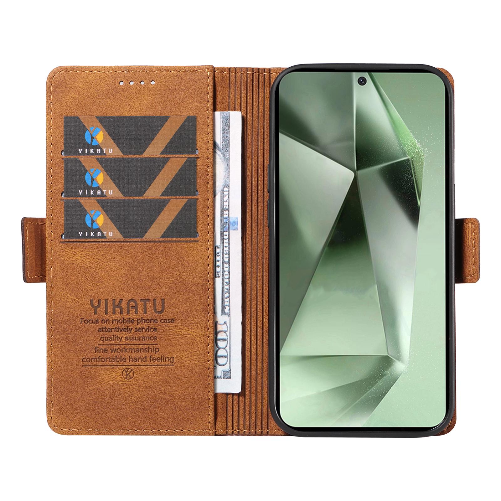 YIKATU YK-005 For Samsung Galaxy S24 FE Case Skin-Touch Wallet Leather Phone Cover Brown
YIKATU YK-005 For Samsung Galaxy S24 FE Case Skin-Touch Wallet Leather Phone Cover Brown