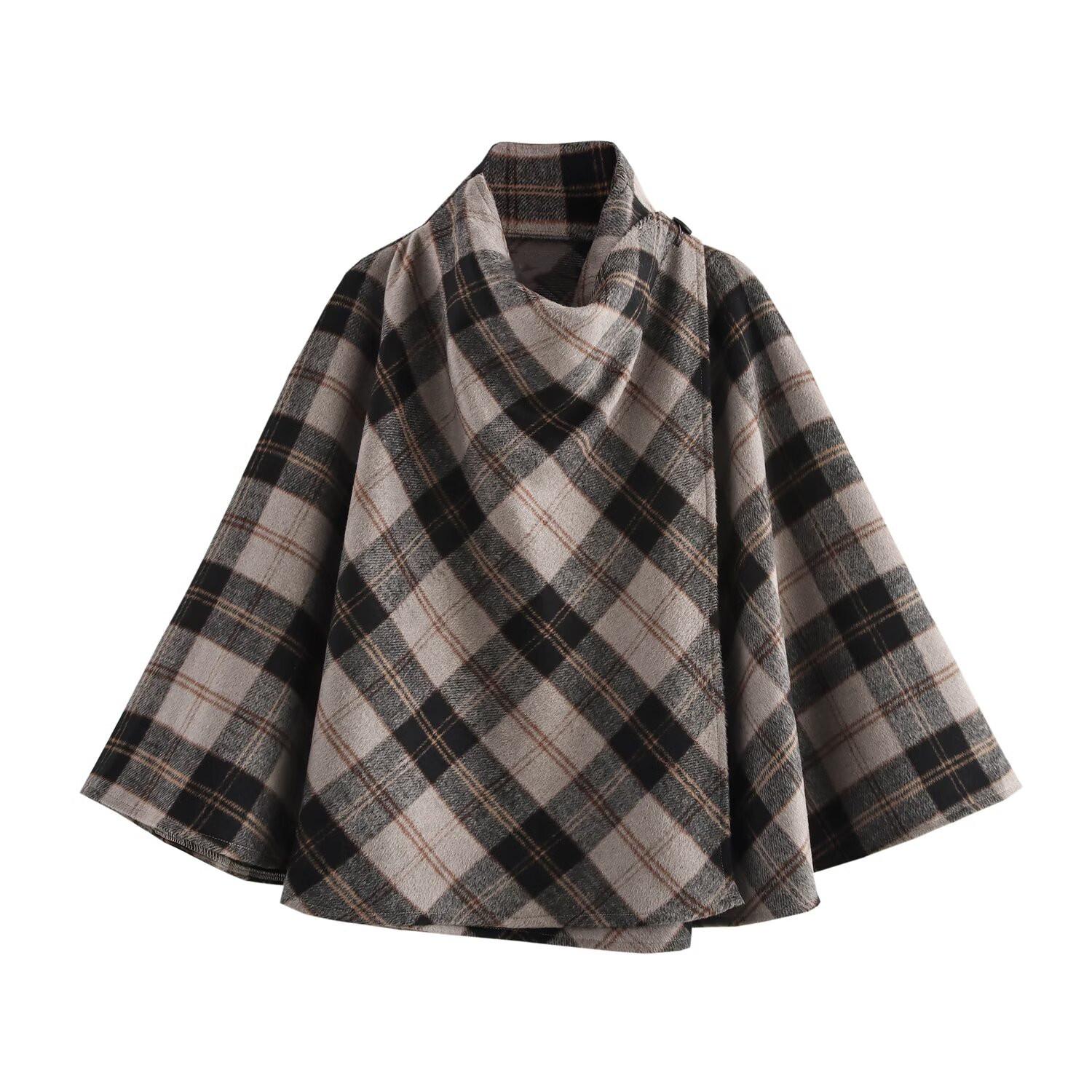 2025 Spring Women s Casual Color Block Plaid High Neck Cape Coat One Size темно-коричневого
2025 Spring Women s Casual Color Block Plaid High Neck Cape Coat One Size темно-коричневого