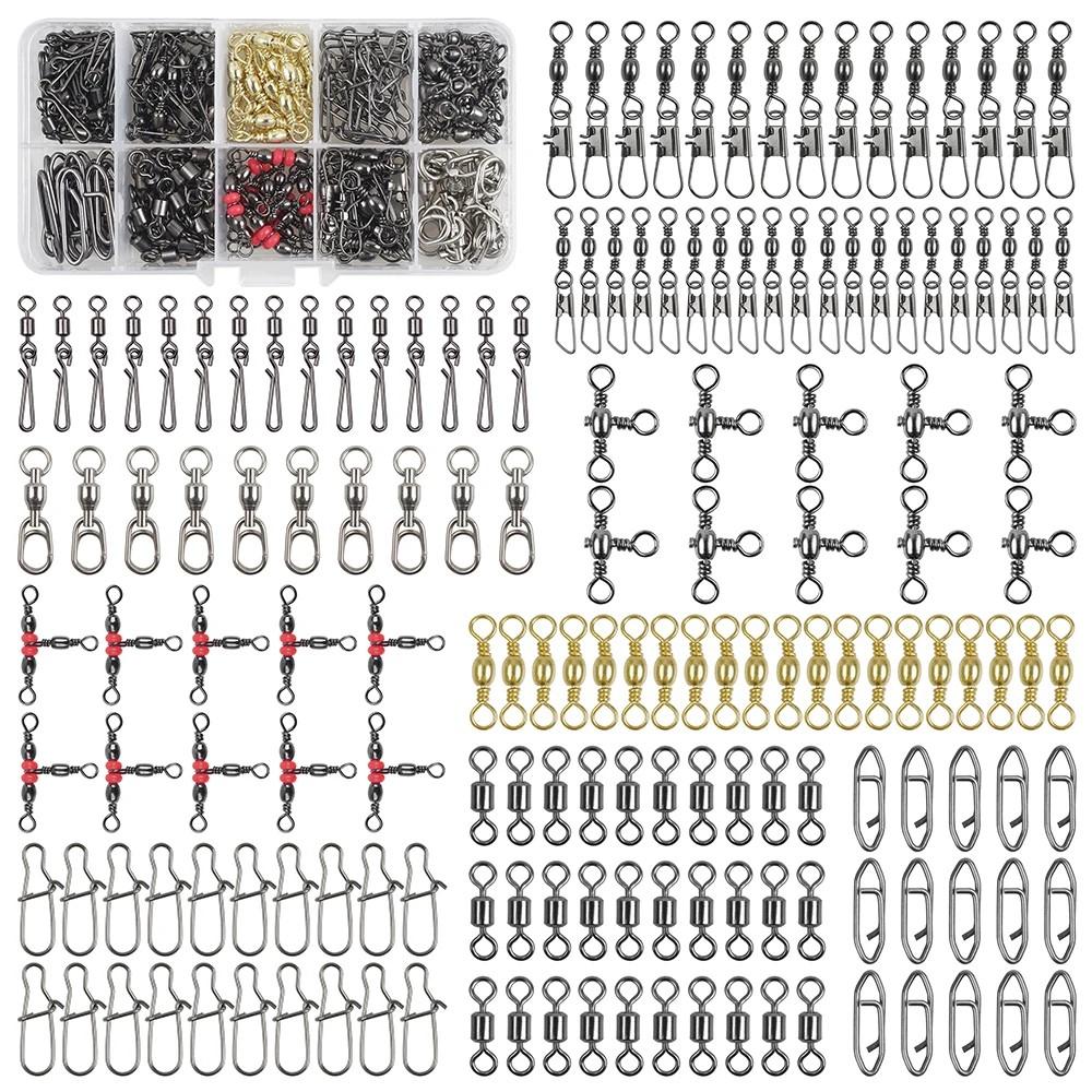 165Pcs Fishing Swivels Accessories Kit Ball Bearing Swivels Rolling Swivels Fishing Swivels Snap Clips Fishing Connectors
165Pcs Fishing Swivels Accessories Kit Ball Bearing Swivels Rolling Swivels Fishing Swivels Snap Clips Fishing Connectors