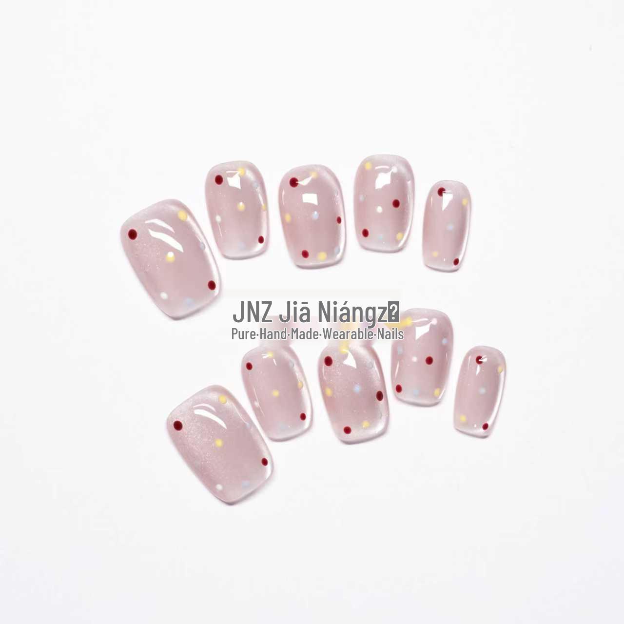Jia Niangzi Handmade Cat Eye Nude Pink Polka Dot Short Manicure - Cute, Sweet, Simple for Spring/Summer. 10 Pieces XS (Includes Tool Kit)
Jia Niangzi Handmade Cat Eye Nude Pink Polka Dot Short Manicure - Cute, Sweet, Simple for Spring/Summer. 10 Pieces XS (Includes Tool Kit)