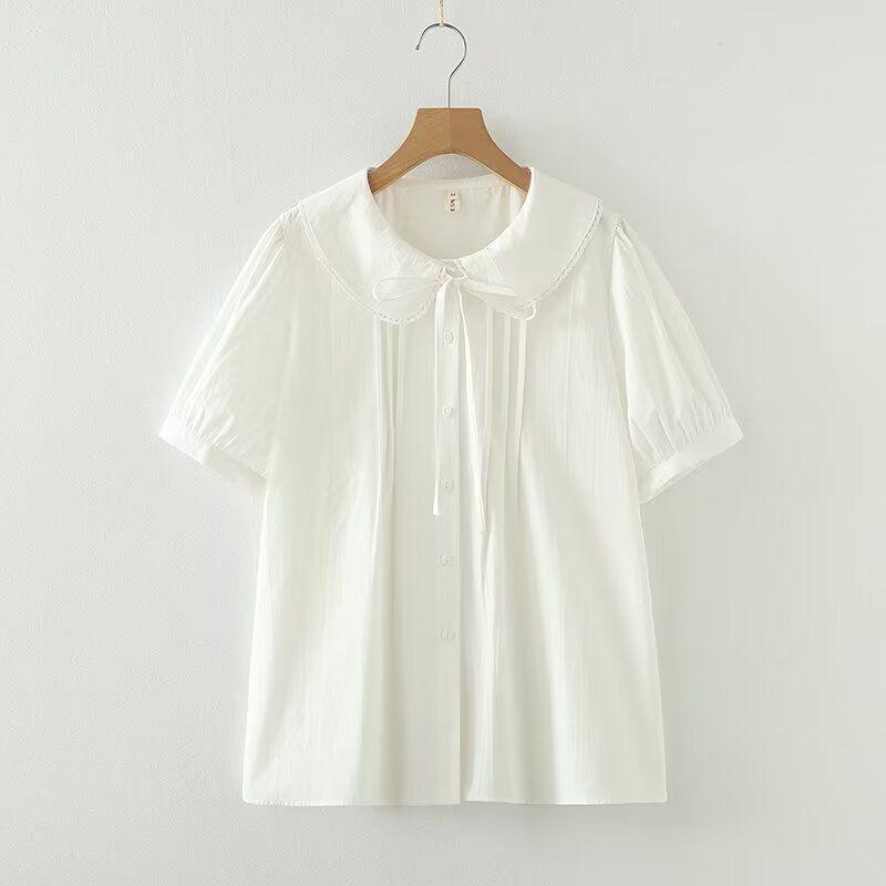Летняя блузка белого цвета с кукольным воротником, однотонная, с коротким рукавом, для учеников младшей и средней школы, в стиле мори, свободного кроя, милая, для молодых взрослых, в стиле преппи, топ White Doll Collar Short Sleeve S
Летняя блузка белого цвета с кукольным воротником, однотонная, с коротким рукавом, для учеников младшей и средней школы, в стиле мори, свободного кроя, милая, для молодых взрослых, в стиле преппи, топ White Doll Collar Short Sleeve S