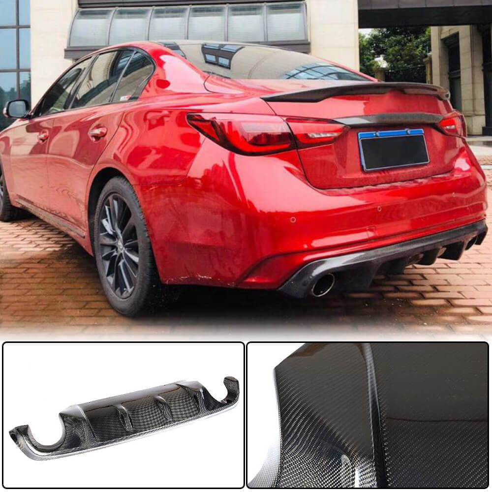 Rear bumper diffuser V2 (for Q50 Base/Sport 2018-2023, Carbon) for Infiniti Q50/Q60
Rear bumper diffuser V2 (for Q50 Base/Sport 2018-2023, Carbon) for Infiniti Q50/Q60