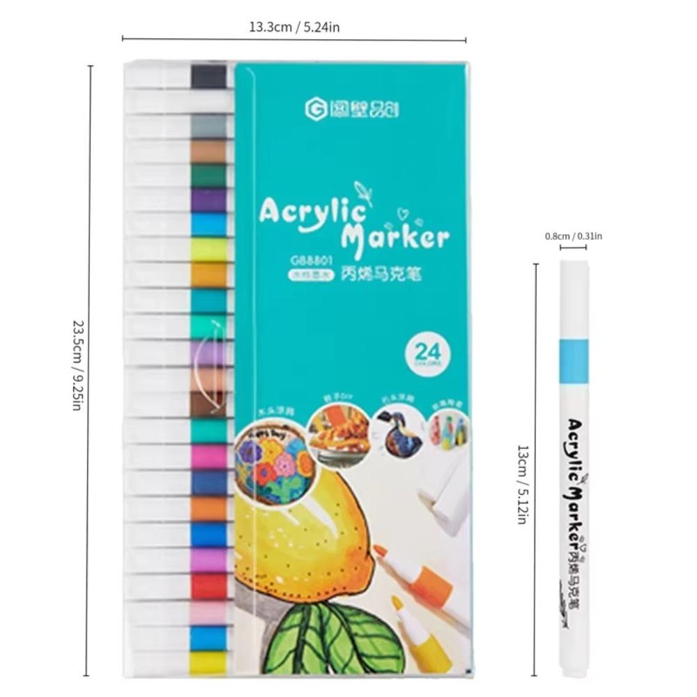 12-48 Colors Acrylic Marker Can Be Stacked Painting Brush Gifts Student Art Watercolor Pens 24pcs
12-48 Colors Acrylic Marker Can Be Stacked Painting Brush Gifts Student Art Watercolor Pens 24pcs