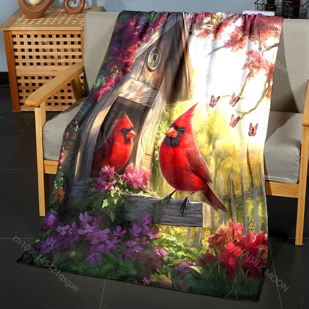 Red Cardinals and Vibrant Blossoms Pattern Blanket Flannel Material Soft Warm for All Seasons Home Outdoor Camping Picnics RV 75x90cm
Red Cardinals and Vibrant Blossoms Pattern Blanket Flannel Material Soft Warm for All Seasons Home Outdoor Camping Picnics RV 75x90cm