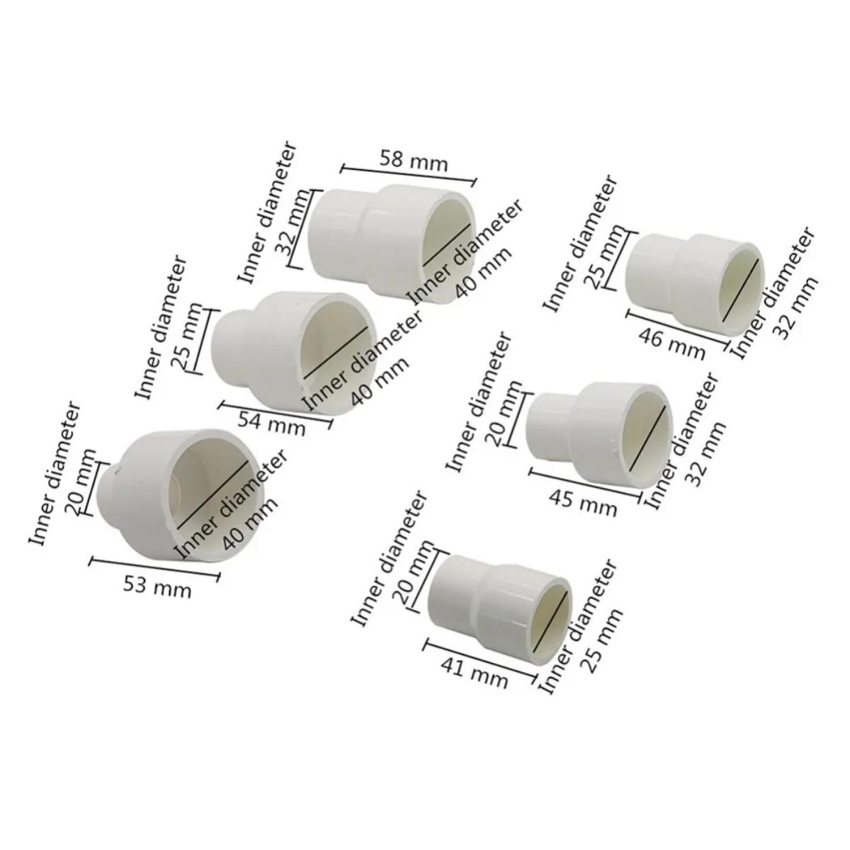 3Pcs PVC Reducer Water Supply Accessories 20/25/32/40mm Different Inner Diameter Straight Reducing Connector White/Blue/Grey 25mm to 20mm білий
3Pcs PVC Reducer Water Supply Accessories 20/25/32/40mm Different Inner Diameter Straight Reducing Connector White/Blue/Grey 25mm to 20mm білий