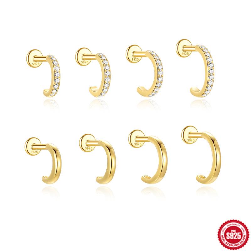 S925 Sterling Silver Micro-Inlaid Zircon Multi-Size Cartilage Spiral Puncture Stud Earrings 6Mm
S925 Sterling Silver Micro-Inlaid Zircon Multi-Size Cartilage Spiral Puncture Stud Earrings 6Mm
