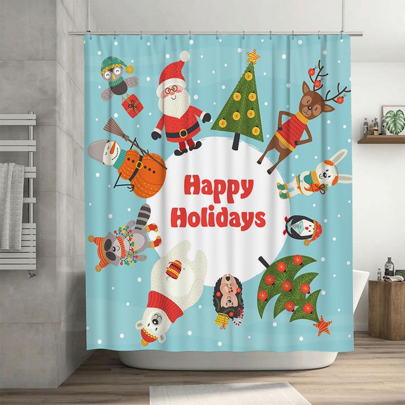 Tu Christmas Shower Curtain Holiday Festive Pattern Waterproof Fabric Bathroom Decor Xmas Home Decor Holiday Decorations Winter W60H190(CM)-1 Pcs
Tu Christmas Shower Curtain Holiday Festive Pattern Waterproof Fabric Bathroom Decor Xmas Home Decor Holiday Decorations Winter W60H190(CM)-1 Pcs