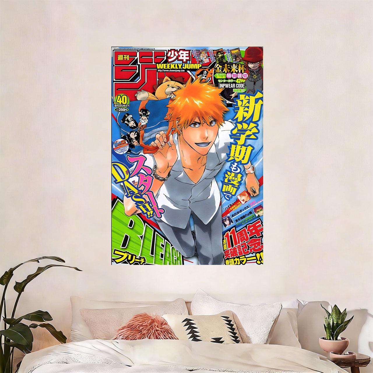 BLEACH Аниме Обложка Weekly Jump Гобелен Плоская Печать Ичиго Куросаки Настенное Украшение Японский Манга Декор для Спальни Подарок Фанату 74x94cm(29x37in)
BLEACH Аниме Обложка Weekly Jump Гобелен Плоская Печать Ичиго Куросаки Настенное Украшение Японский Манга Декор для Спальни Подарок Фанату 74x94cm(29x37in)