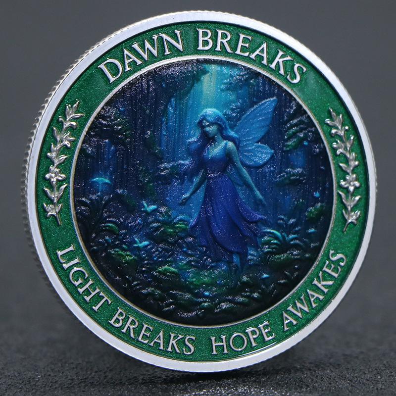 Dawn Comes Lucky Commemorative Medal, Zinc Alloy, High Relief Commemorative Coins, Metal Crafts, Coins, Christmas gift, Stocking stuffers срібний
Dawn Comes Lucky Commemorative Medal, Zinc Alloy, High Relief Commemorative Coins, Metal Crafts, Coins, Christmas gift, Stocking stuffers срібний