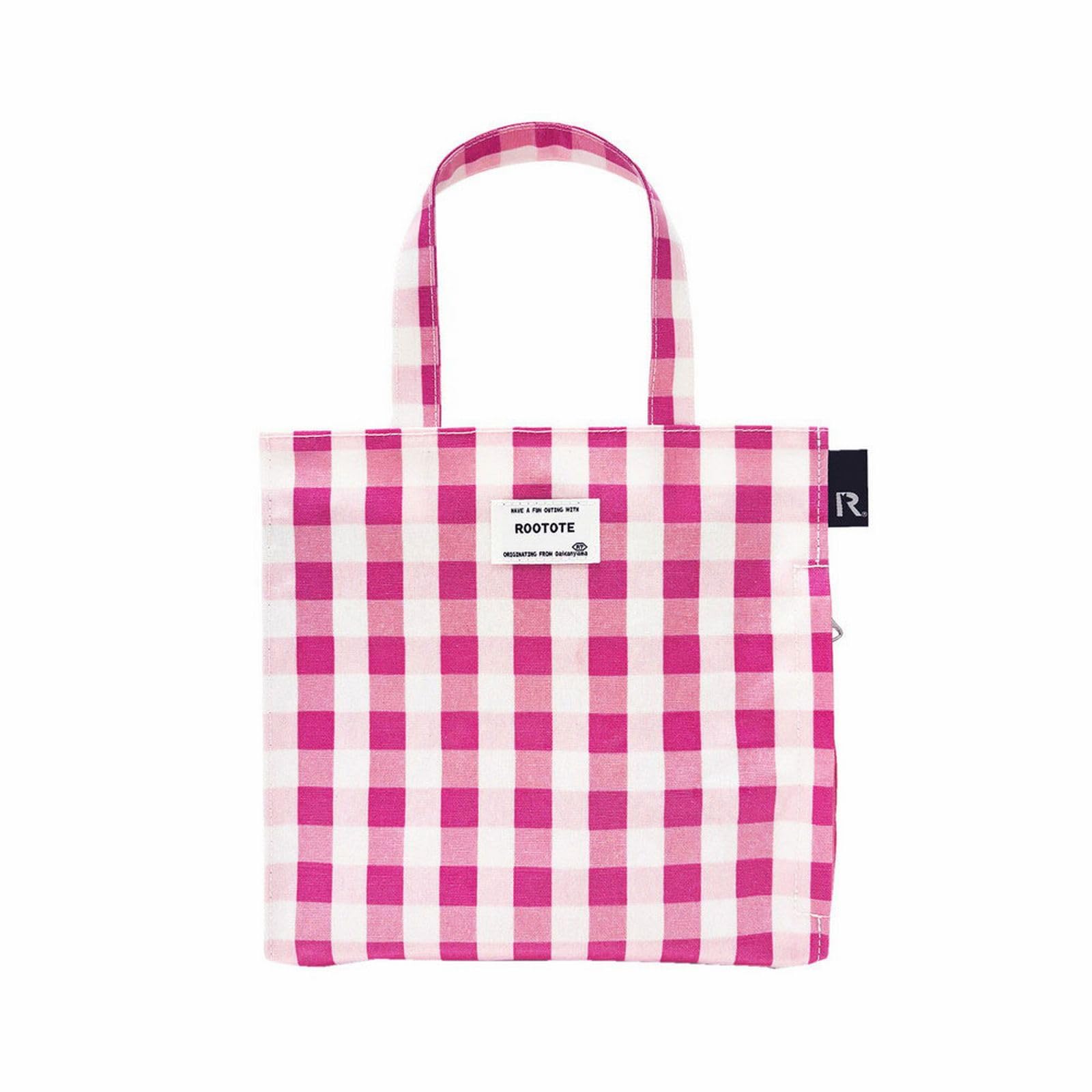 Rootote Small Tote Bag, Gingham Check, Square Laminated, Q 1029 (02 CheckPink)
Rootote Small Tote Bag, Gingham Check, Square Laminated, Q 1029 (02 CheckPink)