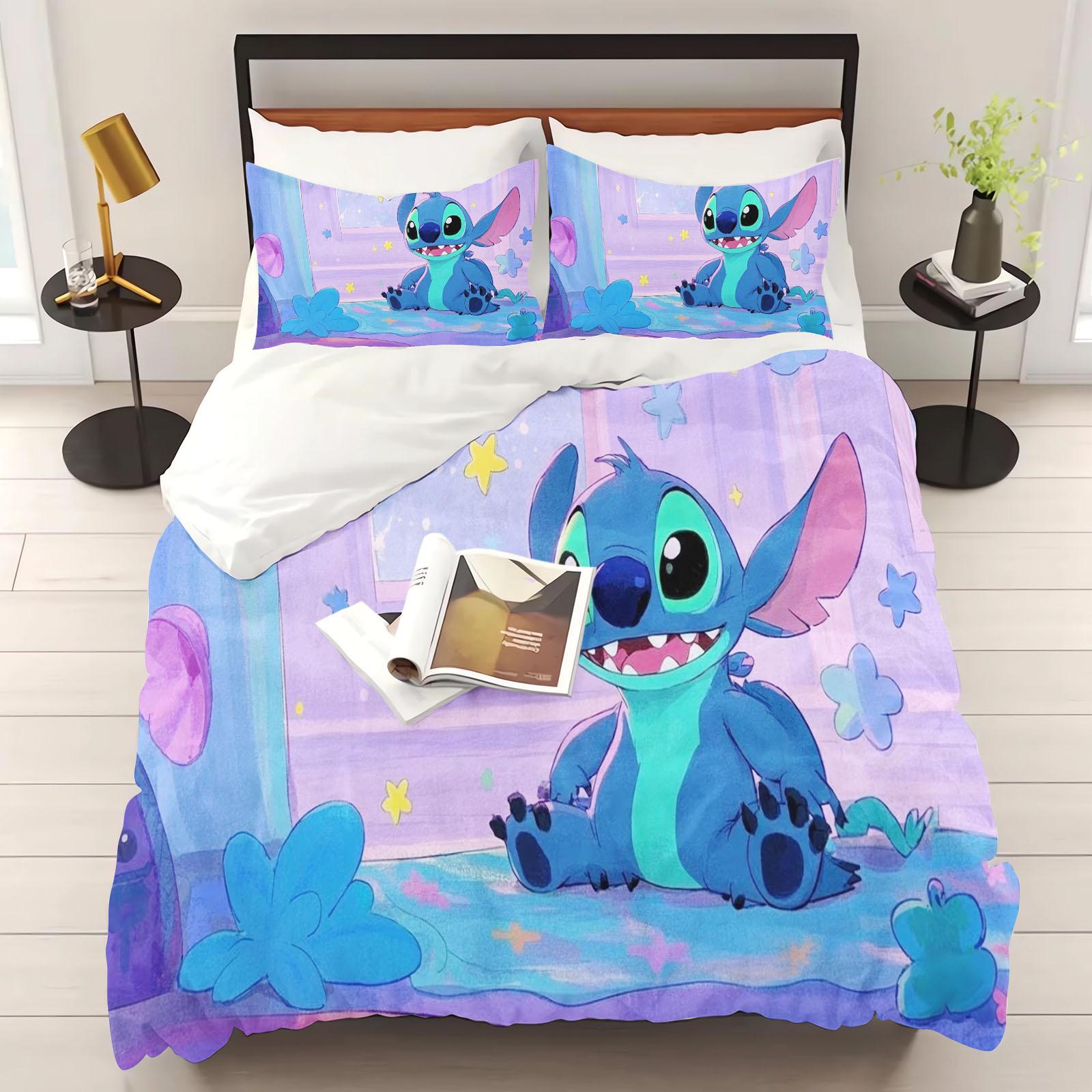 Набір з наволочками та підковдрою Stitch Ковдра Постільна білизна 3D Дитячий комплект постільної білизни 3 предмети 1 підковдра Розмір King 228X228CM
Набір з наволочками та підковдрою Stitch Ковдра Постільна білизна 3D Дитячий комплект постільної білизни 3 предмети 1 підковдра Розмір King 228X228CM