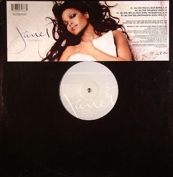 12inch Record JANET JACKSON - All For You VSTX1801 Virgin 2001 UK Dance & Electronica Used
12inch Record JANET JACKSON - All For You VSTX1801 Virgin 2001 UK Dance & Electronica Used