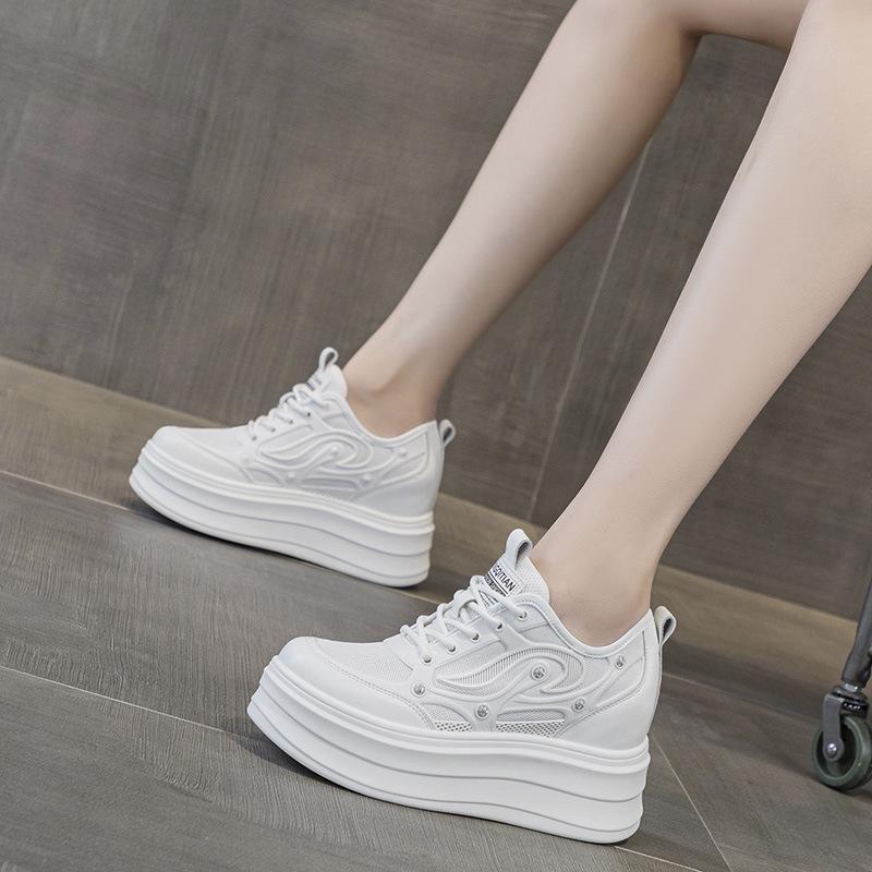 Spring and summer women s shoes new lace-up versatile small wedge heel muffin thick sole inner height increase and casual little white shoes 34
Spring and summer women s shoes new lace-up versatile small wedge heel muffin thick sole inner height increase and casual little white shoes 34
