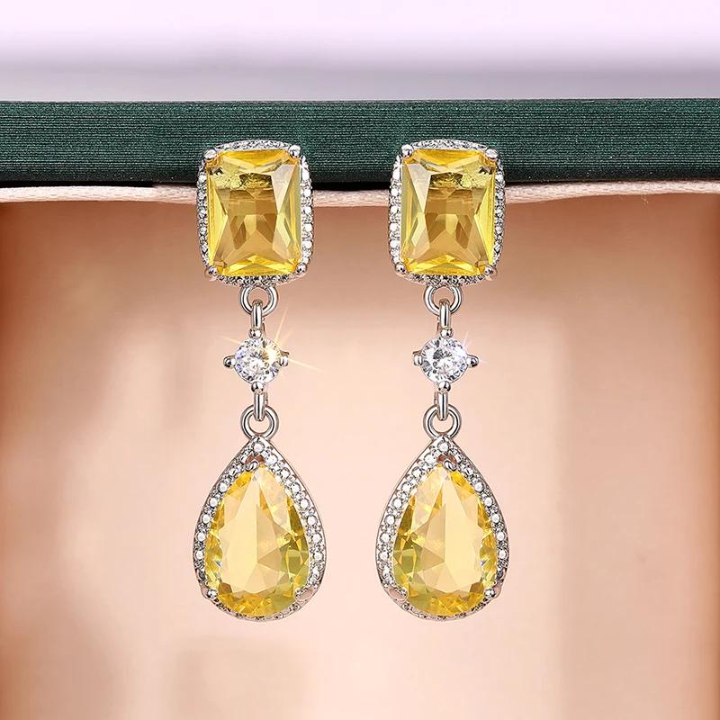 2026 Fresh Pink/Yellow Cubic Zirconia Dangle Earrings for Women Temperament Elegant Female Engagement Wedding Zircon
2026 Fresh Pink/Yellow Cubic Zirconia Dangle Earrings for Women Temperament Elegant Female Engagement Wedding Zircon