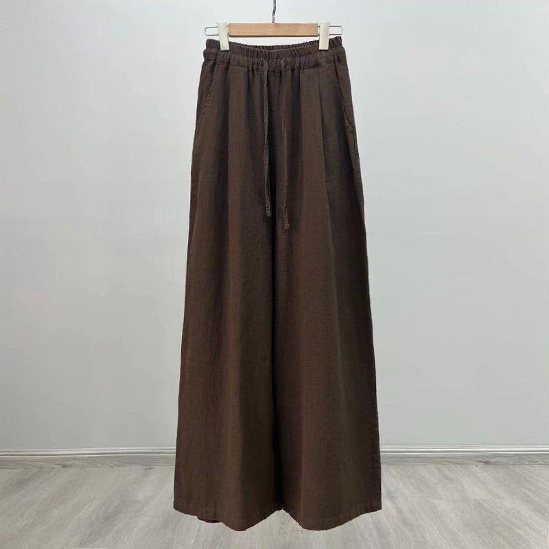 Women s Plus Size Zen Style Elastic Waist Cotton Linen Wide-Leg Pants, Up to 220 jin, for Spring/Autumn 2XL 145-160 jin
Women s Plus Size Zen Style Elastic Waist Cotton Linen Wide-Leg Pants, Up to 220 jin, for Spring/Autumn 2XL 145-160 jin