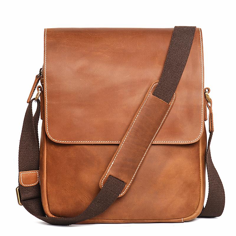 New Style Men s Handmade Leather Shoulder Bag For Women s Crazy Horse Leather Crossbody Bag Retro And Fashionable Cowhide Bag
New Style Men s Handmade Leather Shoulder Bag For Women s Crazy Horse Leather Crossbody Bag Retro And Fashionable Cowhide Bag