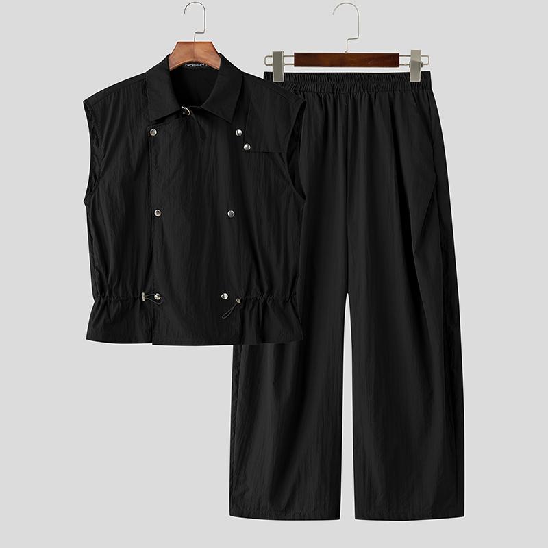 INCERUN Мужские повседневные комплекты из двух предметов: безрукавный жилет и длинные брюки карго S чёрный
INCERUN Мужские повседневные комплекты из двух предметов: безрукавный жилет и длинные брюки карго S чёрный