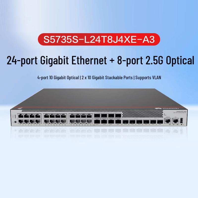 Huawei Kunling S5735S-L24T8J4XE-A3 Enterprise Layer 3 Managed Switch
Huawei Kunling S5735S-L24T8J4XE-A3 Enterprise Layer 3 Managed Switch