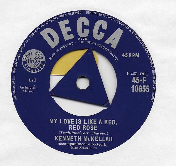 7-дюймовая пластинка KENNETH MCKELLAR My Love Is Like A Red Red Rose 45F10655 Decca 1956 Великобритания CountryFolk Б/у
7-дюймовая пластинка KENNETH MCKELLAR My Love Is Like A Red Red Rose 45F10655 Decca 1956 Великобритания CountryFolk Б/у