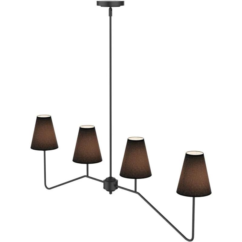 Американский ретро подвесной светильник для гостиной, абажур из льна, спальня, современный подвесной светильник, украшение дома, островные светильники Warm White