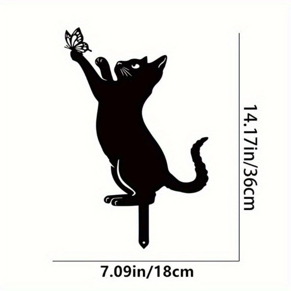 Black Cat Butterfly Silhouette Metal Garden Stake Outdoor Yard Decor 7.09x14.17 inches TY3156-03-xiu чорний
Black Cat Butterfly Silhouette Metal Garden Stake Outdoor Yard Decor 7.09x14.17 inches TY3156-03-xiu чорний