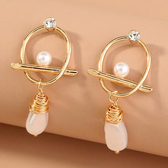 Женские простые серьги ручной работы из сплава в стиле барокко с искусственным жемчугом, ювелирные изделия в подарок
Женские простые серьги ручной работы из сплава в стиле барокко с искусственным жемчугом, ювелирные изделия в подарок