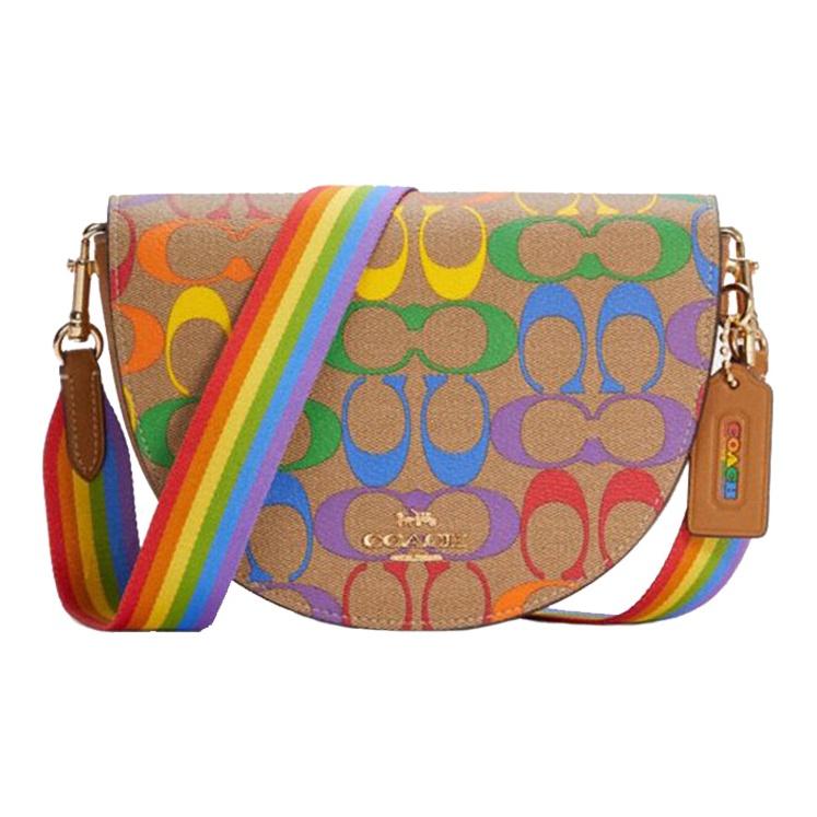 Coach Ellen Color Logo Print Canvas Leather Saddle Bag Crossbody Shoulder Bag Small Women bags Khaki C4098-IMMU4 Basic Set (Bag+Dust Bag)
Coach Ellen Color Logo Print Canvas Leather Saddle Bag Crossbody Shoulder Bag Small Women bags Khaki C4098-IMMU4 Basic Set (Bag+Dust Bag)