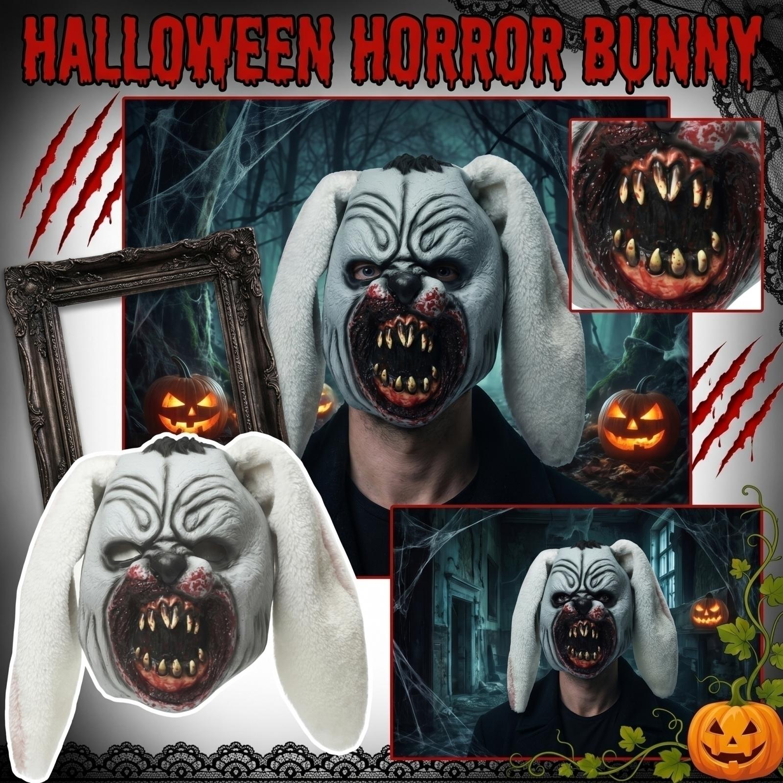 Horror Animal Mask with Long Ears Scary Creature Face Halloween Costume Accessory for Party and Cosplay One Size белый
Horror Animal Mask with Long Ears Scary Creature Face Halloween Costume Accessory for Party and Cosplay One Size белый