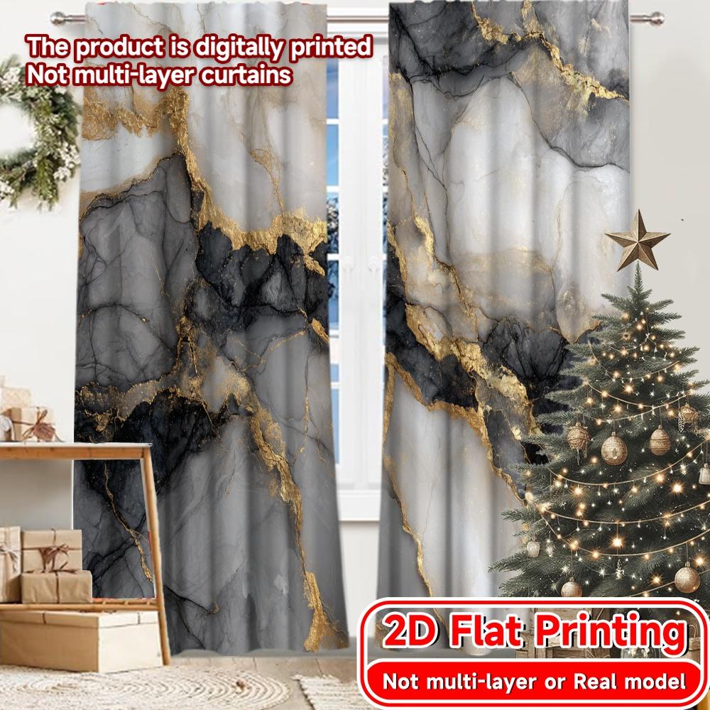 Set Of 2 Flat Printing Golden Veins Chic Curtains Durable Polyester Fabric Gifts Perfect Semi Sheer Made W100*H70(CM)-Rod Pocket&2PCS
Set Of 2 Flat Printing Golden Veins Chic Curtains Durable Polyester Fabric Gifts Perfect Semi Sheer Made W100*H70(CM)-Rod Pocket&2PCS