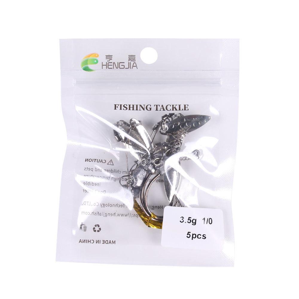 5PCS 3.5-7G Spring Pin Sequin Crank Hook Fake Bait Composite Spinnerbait with Anti-sion Head Lure Obstacle Fishhook for Fishing 5PCS
5PCS 3.5-7G Spring Pin Sequin Crank Hook Fake Bait Composite Spinnerbait with Anti-sion Head Lure Obstacle Fishhook for Fishing 5PCS