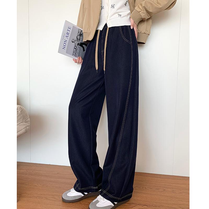 High Waist and Thin Straight Trousers Spring and Autumn New Blue Wide-leg Trousers M джинсовий синього кольору
High Waist and Thin Straight Trousers Spring and Autumn New Blue Wide-leg Trousers M джинсовий синього кольору