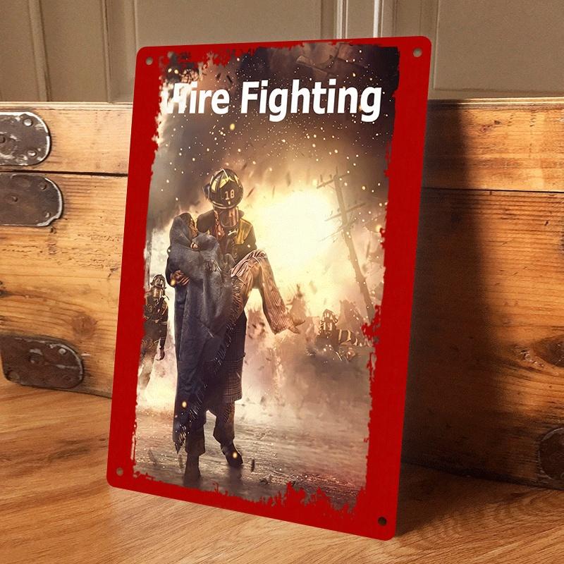1 piece of fire-themed tin wall hanging plaque, featuring firefighter rescue scene design, suitable for home, office, and living (as the picture,20x30cm)
1 piece of fire-themed tin wall hanging plaque, featuring firefighter rescue scene design, suitable for home, office, and living (as the picture,20x30cm)
