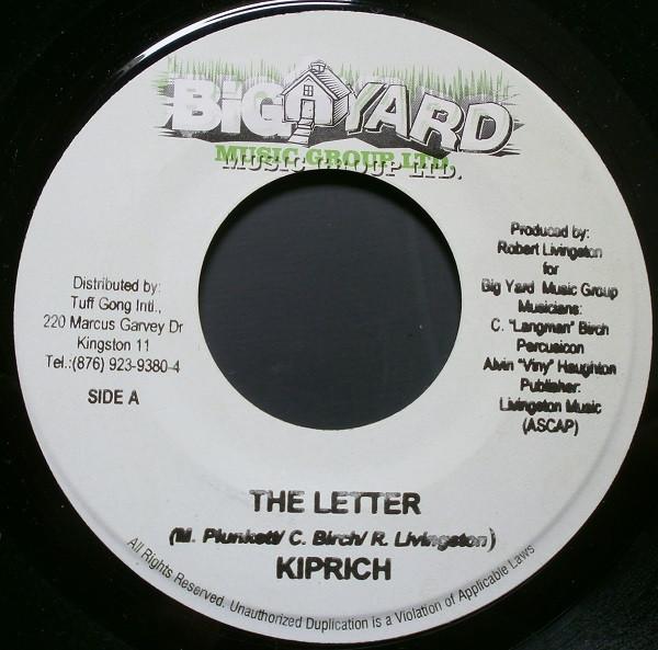 7inch Record KIPRICH - The Letter NONE Big Yard Music 2005 Jamaica Reggae, Ska & Dub Used
7inch Record KIPRICH - The Letter NONE Big Yard Music 2005 Jamaica Reggae, Ska & Dub Used