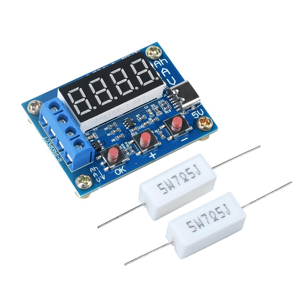 DC4.5-5.5V Digital Display Battery Capacity Tester Module Electronic Load Tester Battery Capacity Meter Discharge Tester
DC4.5-5.5V Digital Display Battery Capacity Tester Module Electronic Load Tester Battery Capacity Meter Discharge Tester