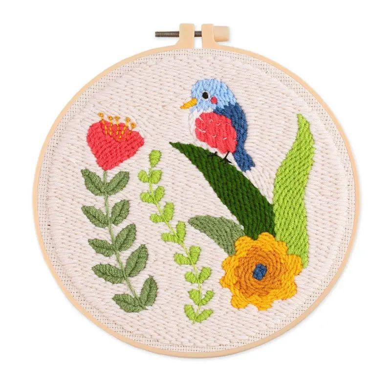 CHENISTORY DIY Punch Needle Kit Bee Butterfly White Flowers 20x20cm With Embroidery Hoop for Beginner Craft Kit Home Wall Decor 20*20cm
CHENISTORY DIY Punch Needle Kit Bee Butterfly White Flowers 20x20cm With Embroidery Hoop for Beginner Craft Kit Home Wall Decor 20*20cm