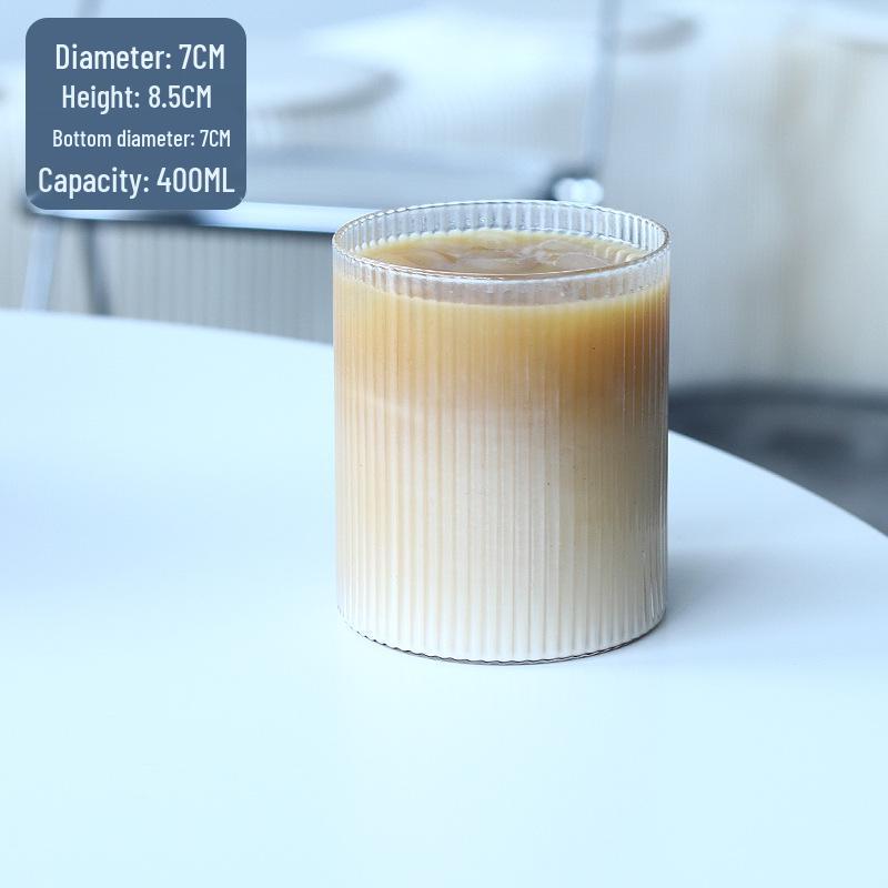 Simple Striped Glass Beverage Cup for Drinks Glass
Simple Striped Glass Beverage Cup for Drinks Glass