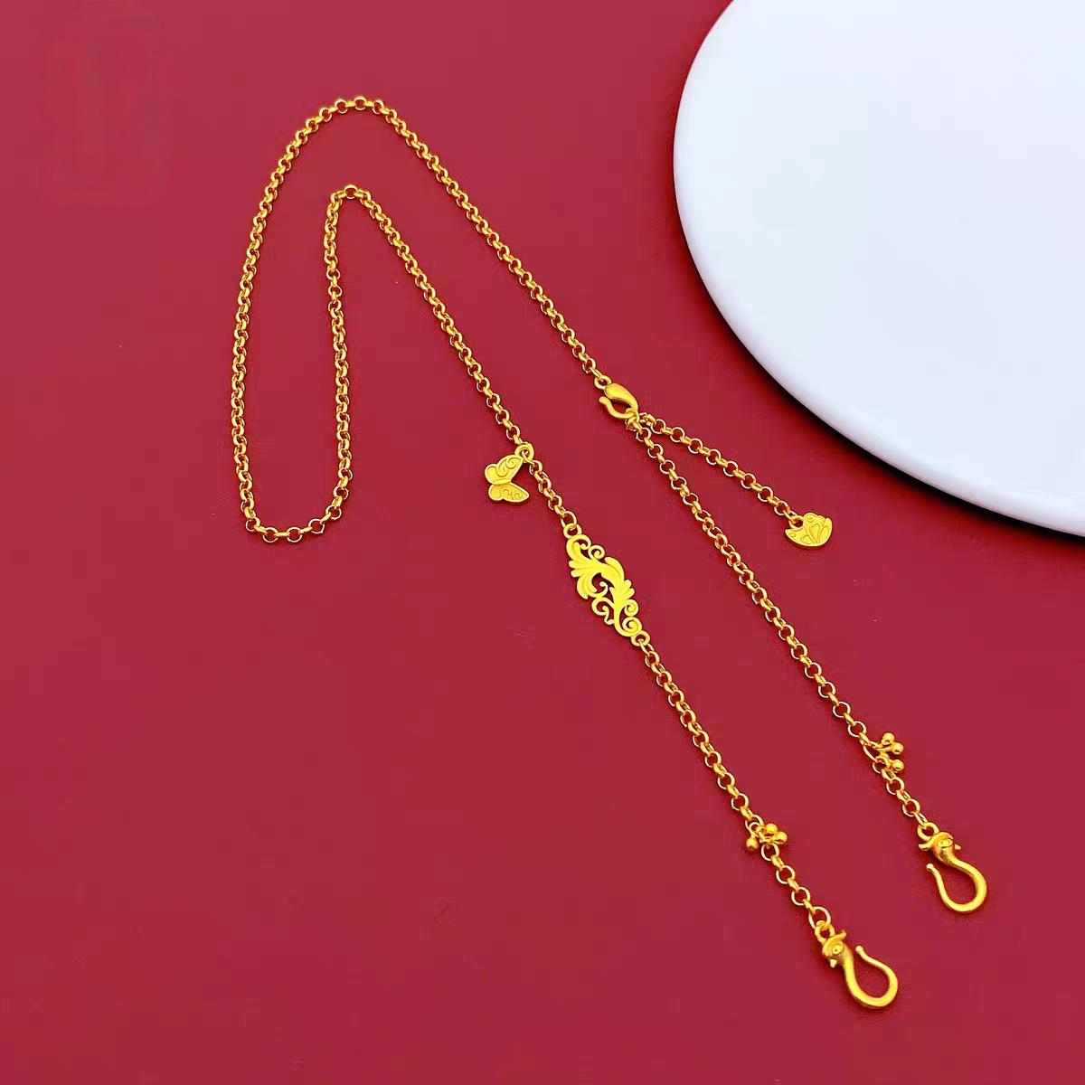 Vietnamese Double Gourd Vajra Necklace with Phoenix Buckle and Ruyi Lock Chain
Vietnamese Double Gourd Vajra Necklace with Phoenix Buckle and Ruyi Lock Chain