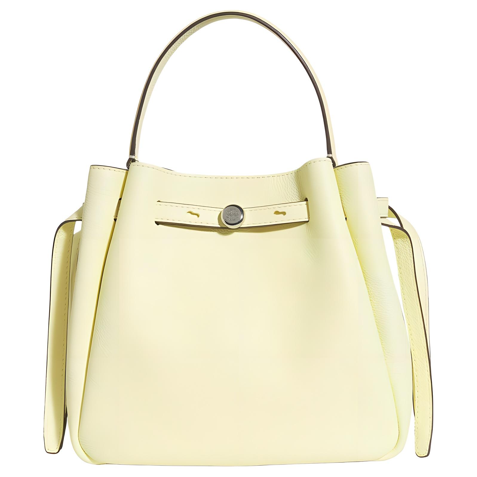Tory Burch Romy Silver Metal Adjustable Detachable Shoulder Strap Leather Bucket Bag Women Bags Yellow 166982-700 Basic Set (Bag+Dust Bag)
Tory Burch Romy Silver Metal Adjustable Detachable Shoulder Strap Leather Bucket Bag Women Bags Yellow 166982-700 Basic Set (Bag+Dust Bag)