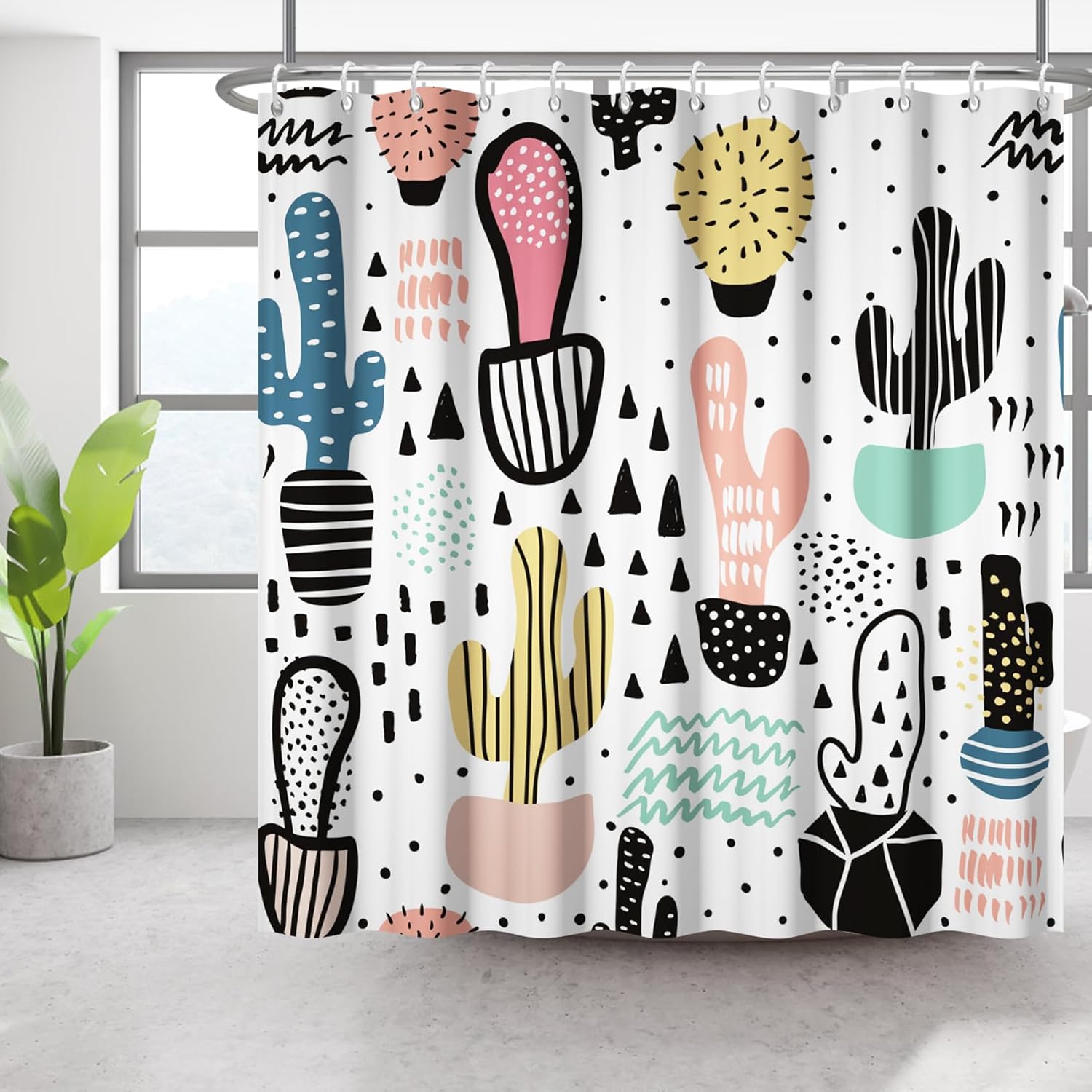 Cactus Plant Abstract Lines Cartoon Bathroom Painted Colorful Art Children Bathroom Decorative Shower Curtain W90xH180cm
Cactus Plant Abstract Lines Cartoon Bathroom Painted Colorful Art Children Bathroom Decorative Shower Curtain W90xH180cm