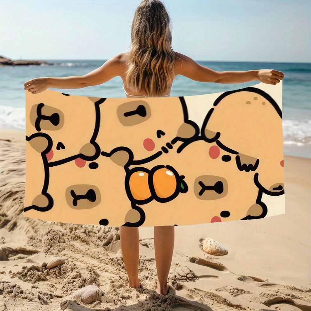 Cute Capybara Tropical Beach Towel, Sand Proof Super Absorbent Microfiber Quick Dry for Pool Yoga Diving Camping Travel Gift W30*H60(CM)
Cute Capybara Tropical Beach Towel, Sand Proof Super Absorbent Microfiber Quick Dry for Pool Yoga Diving Camping Travel Gift W30*H60(CM)