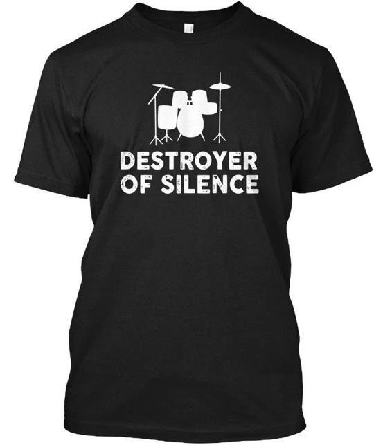 Funny Drummer Destroyer Of Silence T shirt Made in the USA Size S to 5XL S
Funny Drummer Destroyer Of Silence T shirt Made in the USA Size S to 5XL S