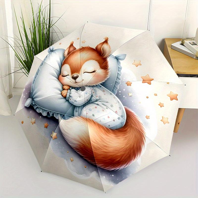 Squirrel,Sleepy Automatic Folding Umbrella 8 Ribs Lightweight Design, Durable Iron Frame, Compact and Portable, Ideal Birthday or Christmas
Squirrel,Sleepy Automatic Folding Umbrella 8 Ribs Lightweight Design, Durable Iron Frame, Compact and Portable, Ideal Birthday or Christmas