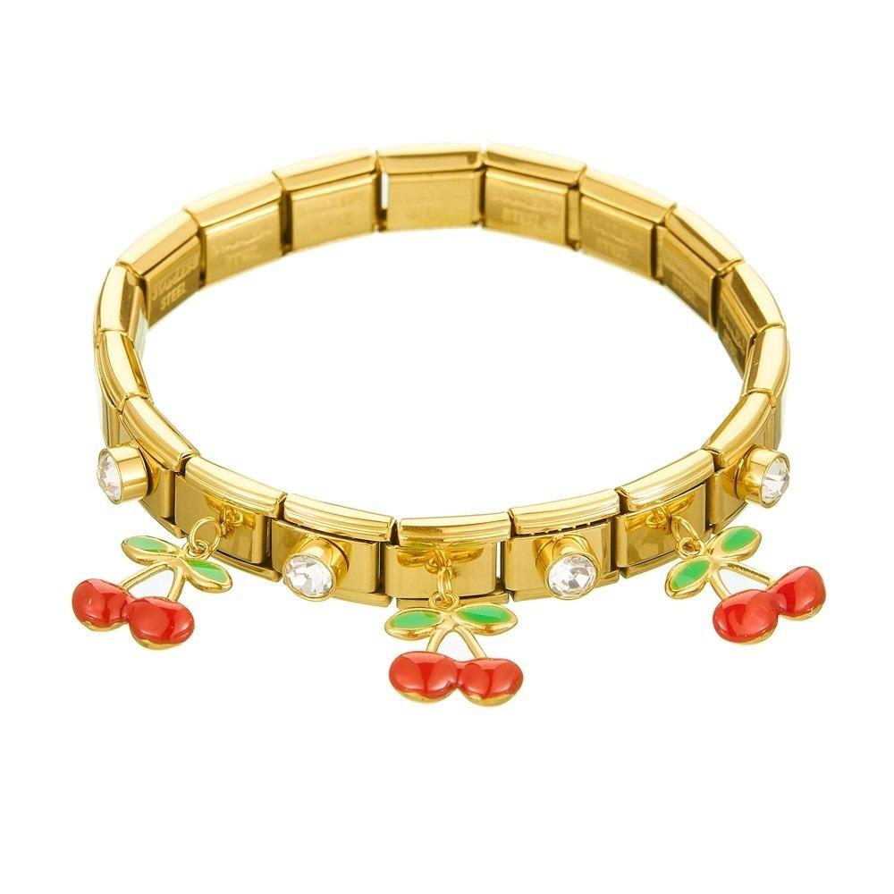 Geometric Fruit Cherry Zircon Bracelet Red Wrist Jewelry Gifts Oil Drop Pendant Bangle Cherry
Geometric Fruit Cherry Zircon Bracelet Red Wrist Jewelry Gifts Oil Drop Pendant Bangle Cherry