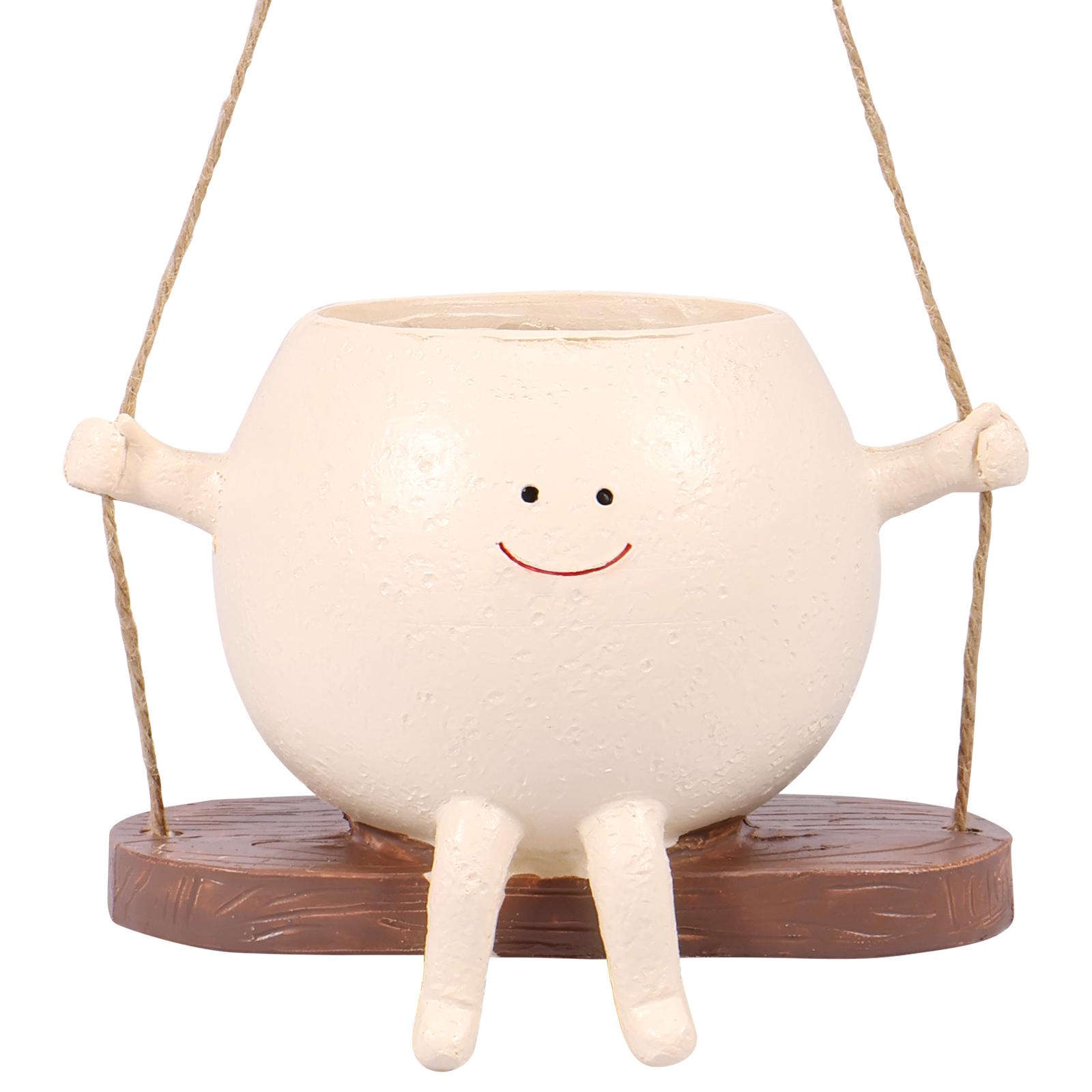 Качающийся горшок для растений с изображением улыбки, качели, цветочные горшки, симпатичные подвесные качели, смоляные качели, компактные подвесные горшки для растений
Качающийся горшок для растений с изображением улыбки, качели, цветочные горшки, симпатичные подвесные качели, смоляные качели, компактные подвесные горшки для растений