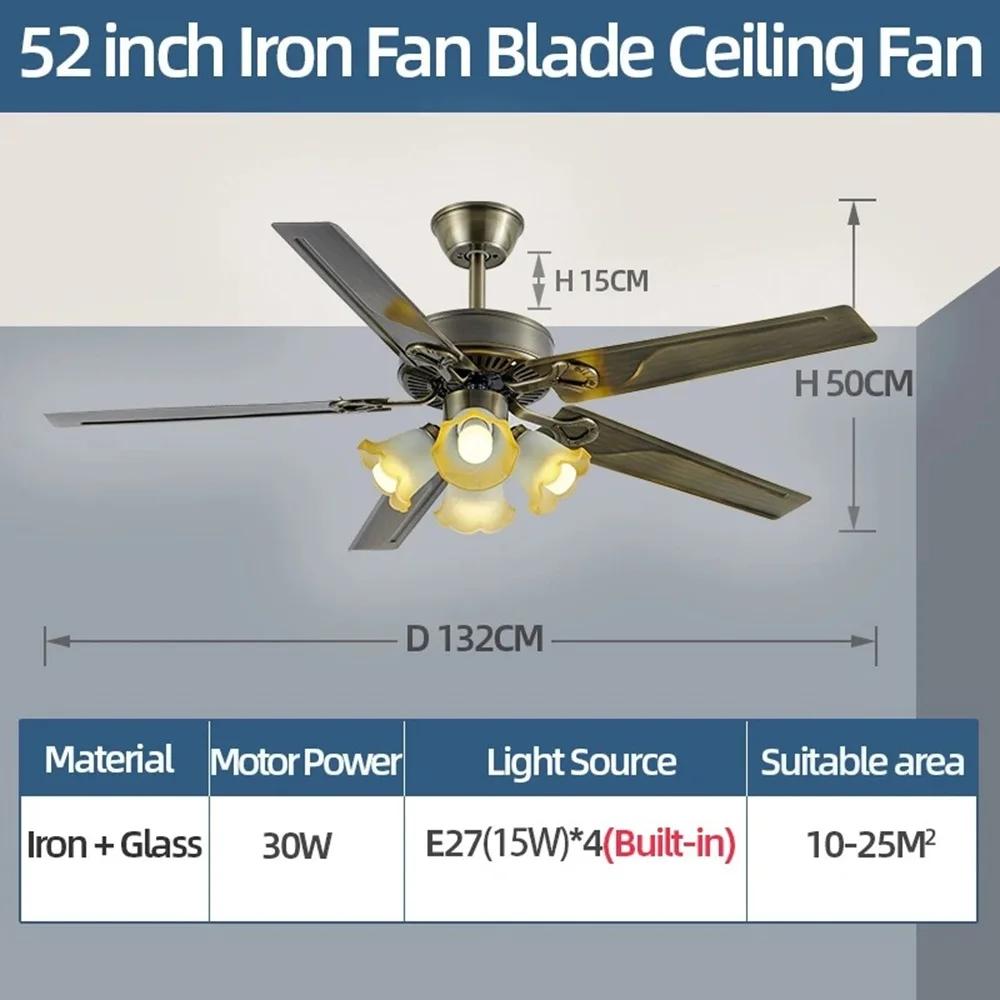 52 inch slim ceiling fan light American retro LED ceiling fan with light for bedroom dining room living room large household fan коричневий
52 inch slim ceiling fan light American retro LED ceiling fan with light for bedroom dining room living room large household fan коричневий