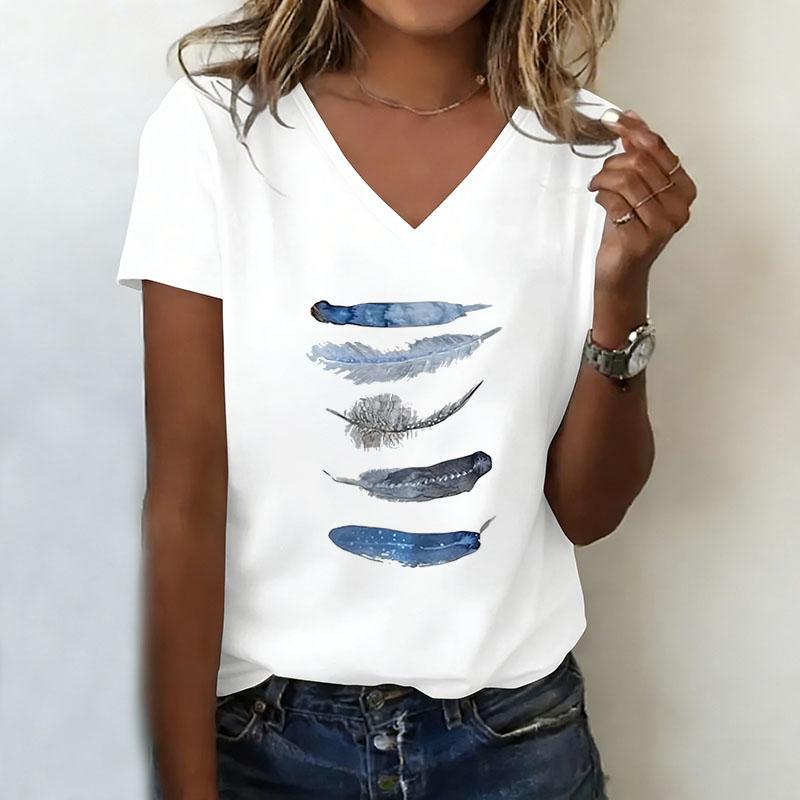 Fashionable V-neck T-shirt, casual and fashionable retro leaf T-shirt XL
Fashionable V-neck T-shirt, casual and fashionable retro leaf T-shirt XL