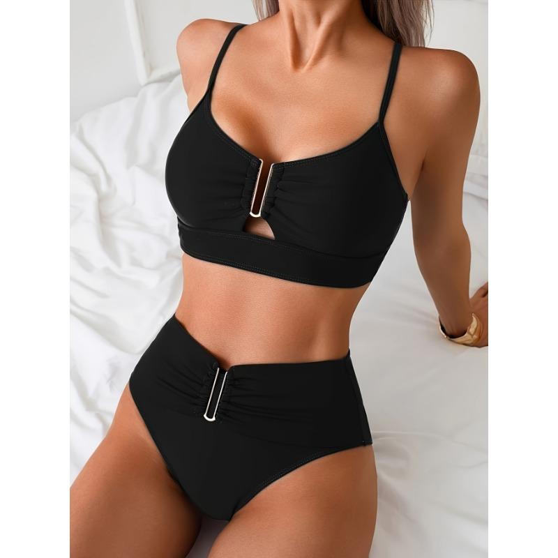 Women s Pink Metal Accent High-Waist Two-Piece Bikini Swimsuit S чорний
Women s Pink Metal Accent High-Waist Two-Piece Bikini Swimsuit S чорний